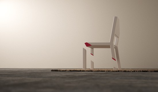 krzesło z jedną nogą