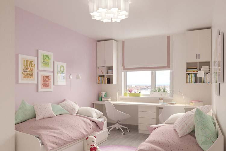różowy pokój dla dziewczynki