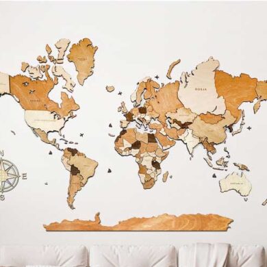 drewniana mapy swiata